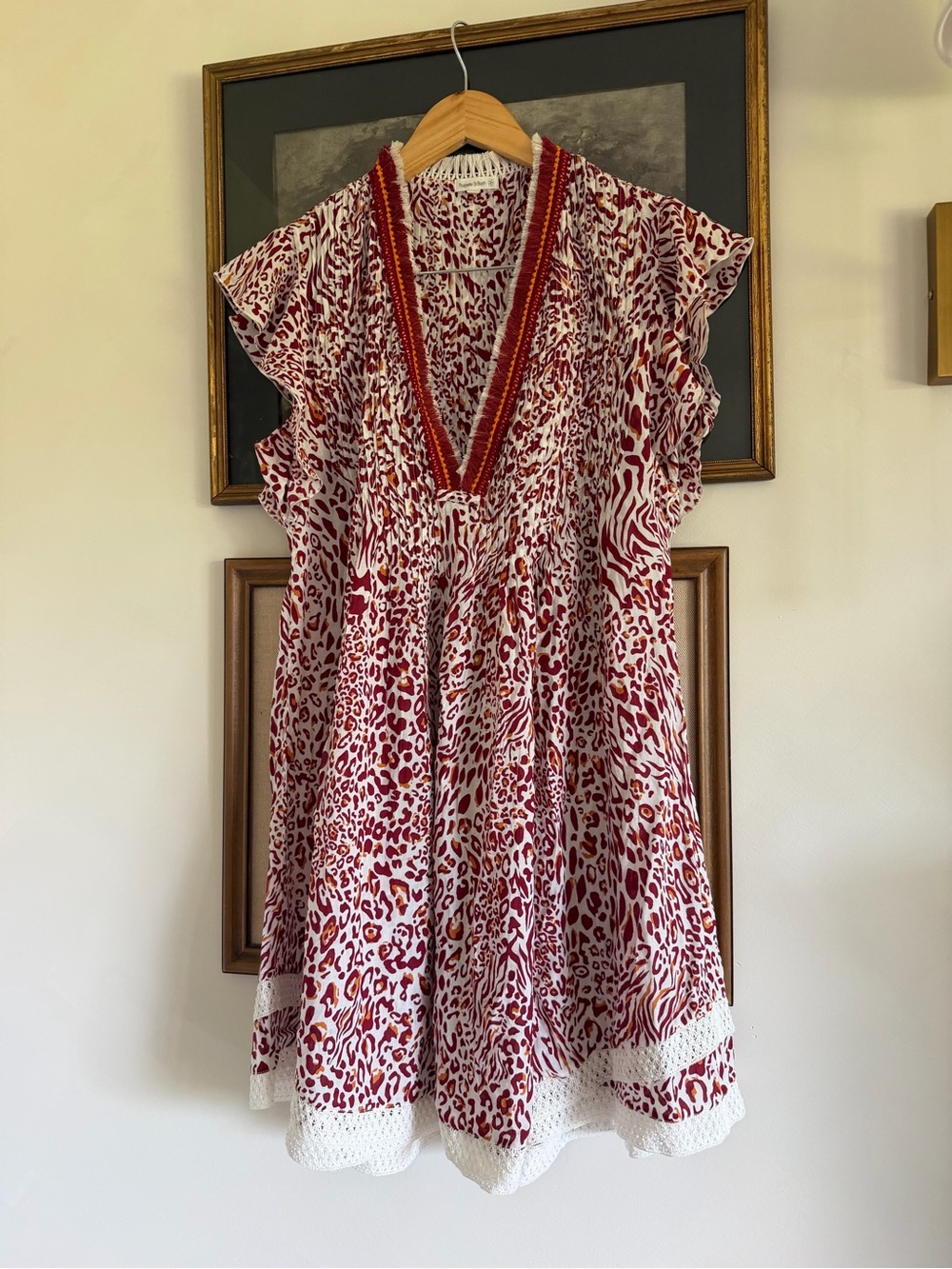 Poupette St Barth Sasha Mini Dress in Leopard Print sz S (like new)